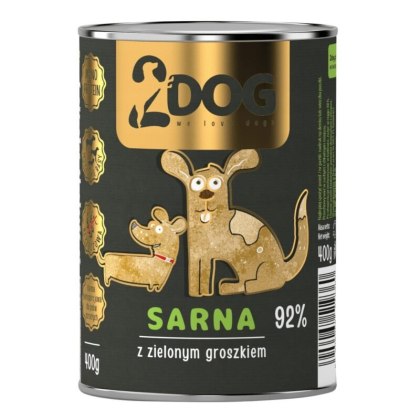 2DOG Sarna 400 g — monobiałkowa karma mokra dla psa